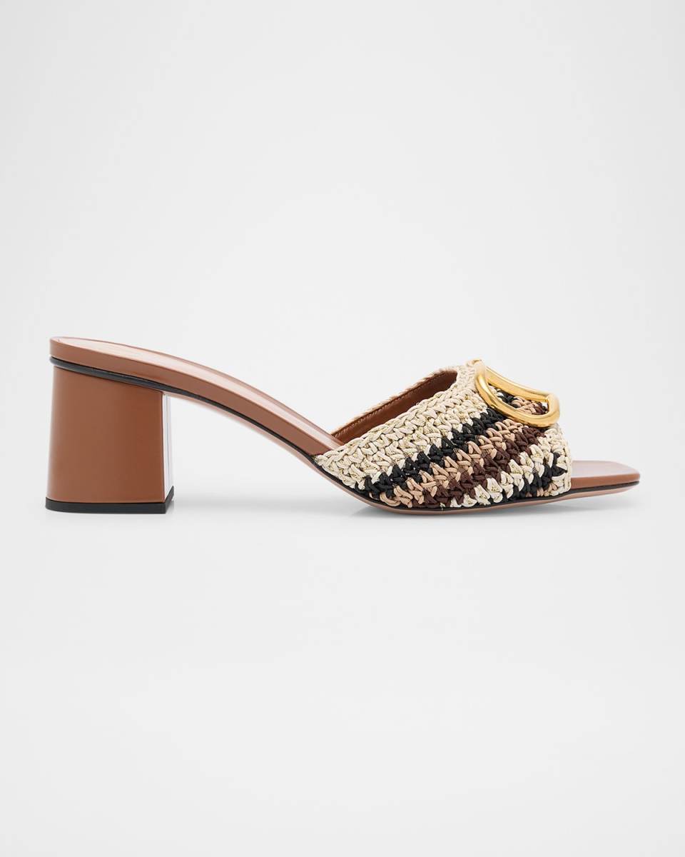 VLogo Crochet Slide Sandals